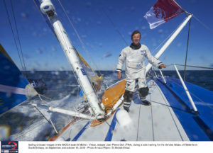 Sailing onboard images of the IMOCA boat St Michel - Virbac, skipper Jean Pierre Dick (FRA), during a solo training for the Vendee Globe, off Belle-Ile in South Brittany, on September and october 16, 2016 - Photo Arnaud Pilpre / St Michel-Virbac / Vendée Globe Images embarquées de l'IMOCA St Michel - Virbac, skipper Jean Pierre Dick (FRA), pendant un entrainement solo au Vendée Globe, au large de Belle-Ile, en Septembre et Octobre 2016 - Photo Arnaud Pilpré / St Michel-Virbac / Vendée Globe